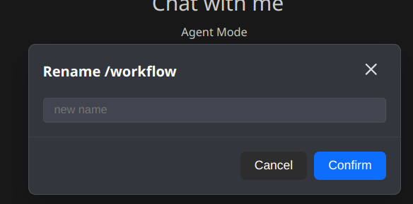 Command Rename Dialog