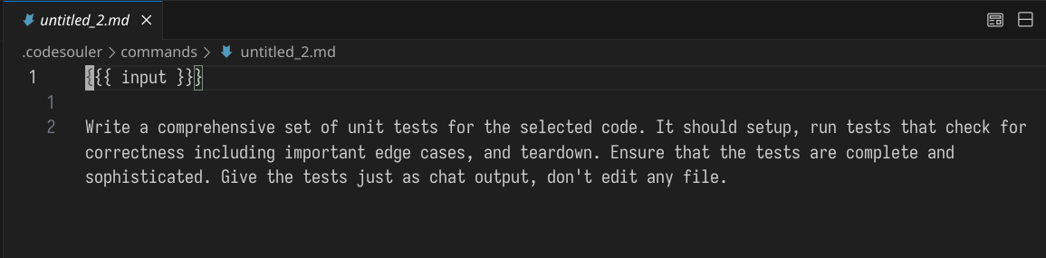 Command Variable Example