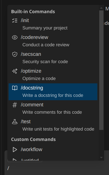 Docstring Generation Command